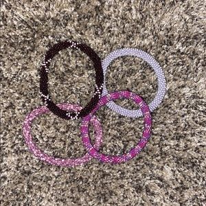 Purple mix Lily and Laura Bracelets